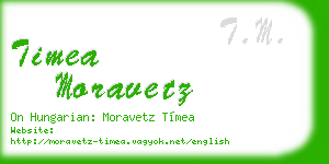 timea moravetz business card